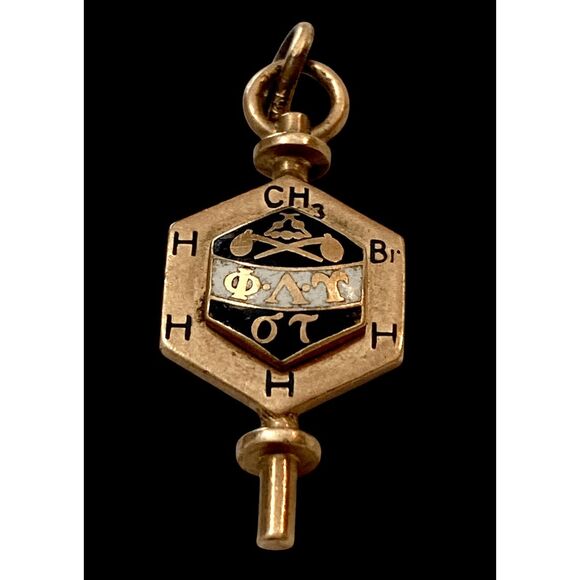 Vintage Other - Vintage Phi Lambda Upsilon Fraternity Key Pendant 1941 10K Penn State College